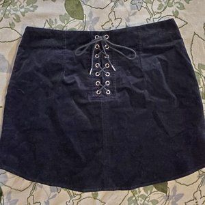 forever 21, black, velvet, miniskirt